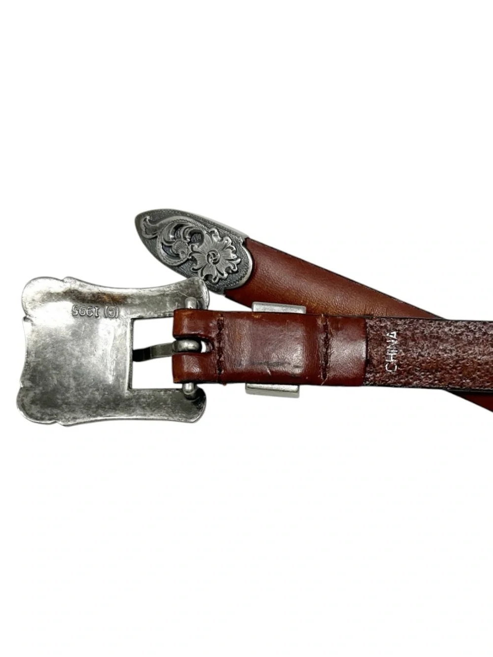 Genuine Italian Leather Skinny Belt